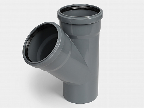 PP тройник канализационный D110х110/45° СТАНДАРТ КОНТУР