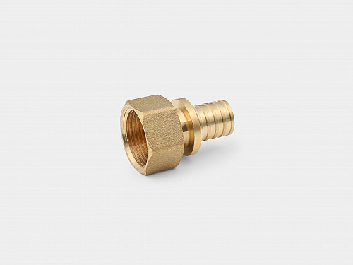 Муфта аксиальная латунная с накидной гайкой D20 (2,8) - 3/4" Kontur