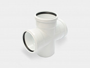 PP крестовина одноплоскостная канализационная малошумная D110х110х110/90° УЮТ КОНТУР