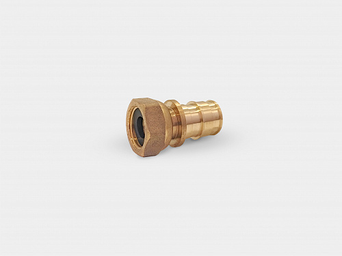 Муфта радиальная латунная с накидной гайкой D20 (2,8) - 1/2" Контур-И
