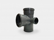 PP крестовина двухплоскостная канализационная D110х110х50/90° правая СТАНДАРТ КОНТУР