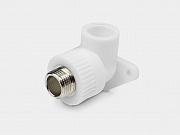 PP-R угольник комбинированный с креплением НР D20-1/2" КОНТУР