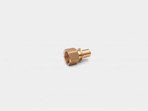 Муфта аксиальная латунная ВР D16 (2,2) - 1/2" Kontur