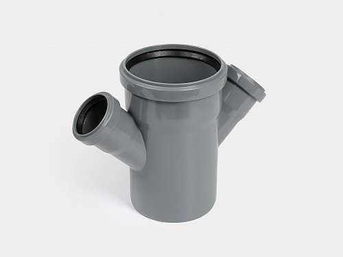 PP крестовина одноплоскостная канализационная D110х50х50/45° СТАНДАРТ КОНТУР