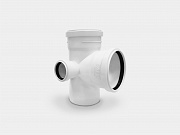 PP крестовина двухплоскостная канализационная малошумная D110х110х50/90° левая УЮТ КОНТУР