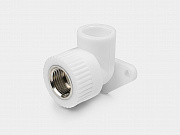 PP-R угольник комбинированный с креплением ВР D25-1/2" КОНТУР