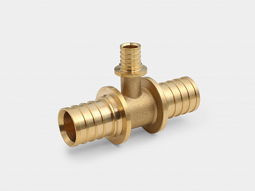 Тройник аксиальный латунный переходной D32 (4,4) - 16 (2,2) - 32 (4,4)