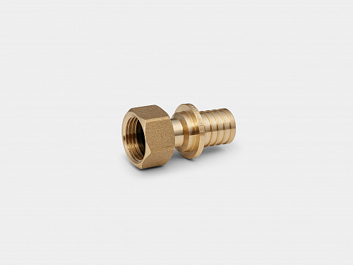 Муфта аксиальная латунная с накидной гайкой D20 (2,8) - 1/2" Kontur