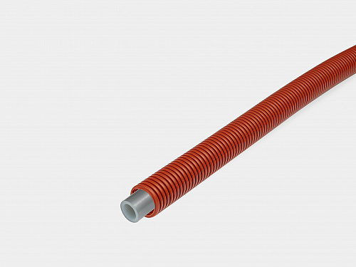 PE-Xa труба с EVOH D20х2,8 в гофре (красной) КОНТУР 100м