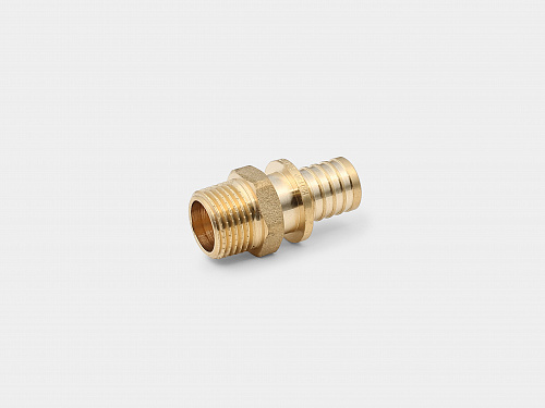 Муфта аксиальная латунная НР D20 (2,8) - 1/2" Kontur