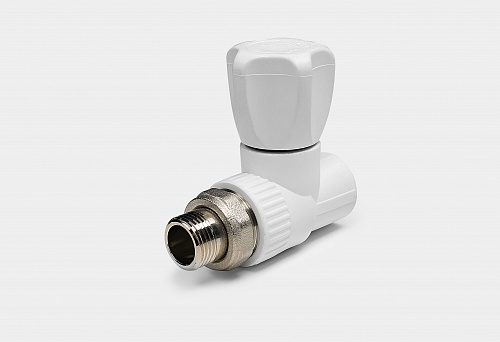 PP-R вентиль радиаторный прямой НР D20-1/2" КОНТУР