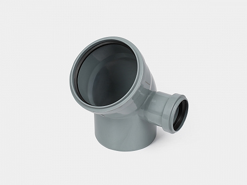 PP отвод канализационный D110х45° с правым выходом D50 СТАНДАРТ
