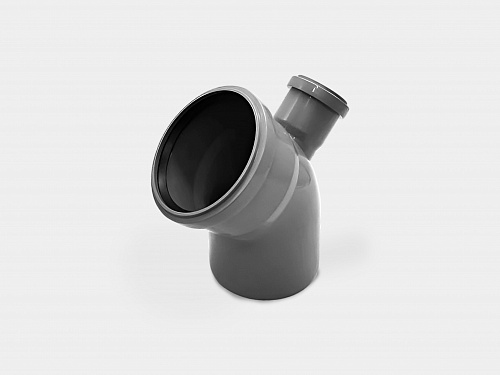 PP отвод канализационный D110х45° с прямым выходом D50 СТАНДАРТ