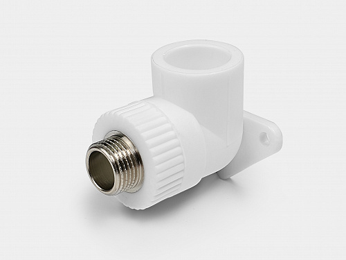 PP-R угольник комбинированный с креплением НР D25-1/2" КОНТУР