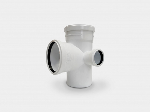 PP крестовина двухплоскостная канализационная малошумная D110х110х50/90° правая УЮТ КОНТУР