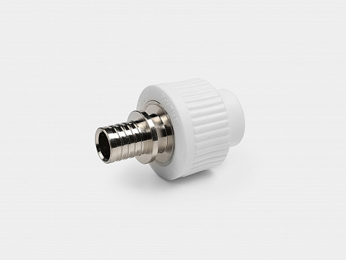 Муфта аксиальная латунная переходная D20 - PP-R D20 КОНТУР