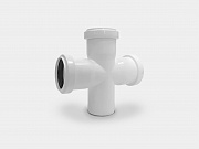 PP крестовина одноплоскостная канализационная малошумная D50х50х50/90° УЮТ Контур-Р