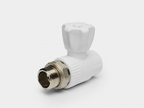 PP-R кран радиаторный прямой НР D25-3/4" КОНТУР