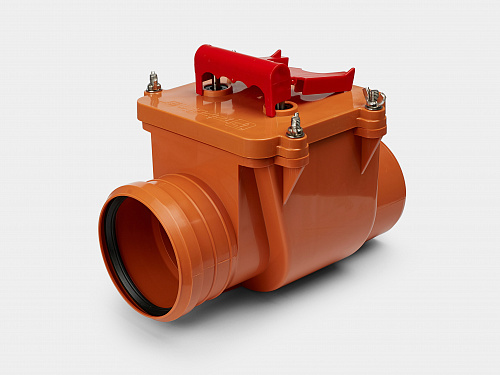 PP клапан обратный канализационный D110 горизонтальный СТАНДАРТ