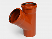 PP тройник канализационный D110х110/45° ОРАНЖ КОНТУР