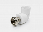 PP-R угольник комбинированный с накидной гайкой D20-1/2" КОНТУР